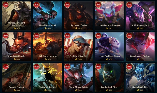 league of legends visual pricing