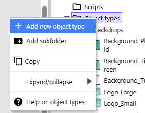 Construct 3 editor add new object type