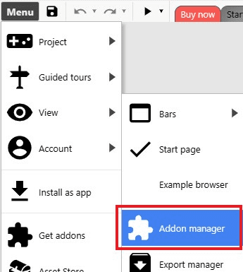 Construct 3 editor addon manager
