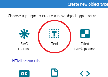 Construct 3 create text